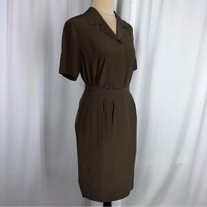 VTG 80s 90s Liz Claiborne 100% Silk Shirt Skirt Set Sz 4P Career Office READ